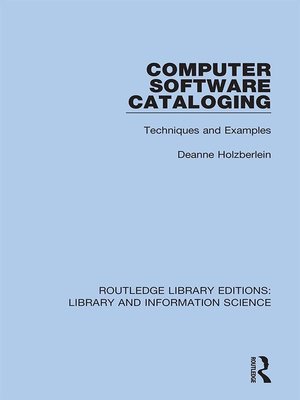 cover image of Computer Software Cataloging